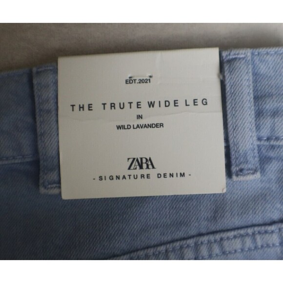 Zara Women's Size 6 The Trute Cotton Loose Fit Flare Wide Leg Denim NEW Jeans - Picture 7 of 17